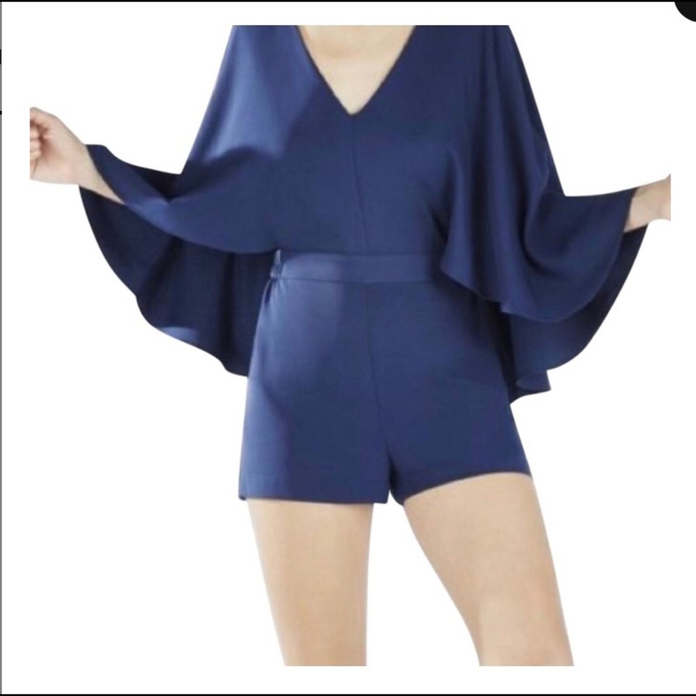 BCBGMAXAZRIA Idina Cape Romper